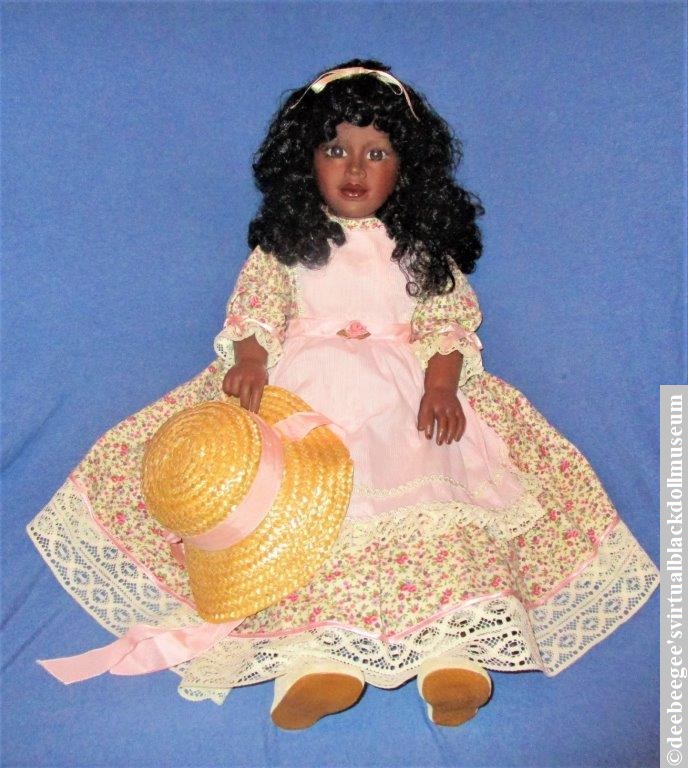 Photo of a 27-inch Black doll made in Italy by Fiba.