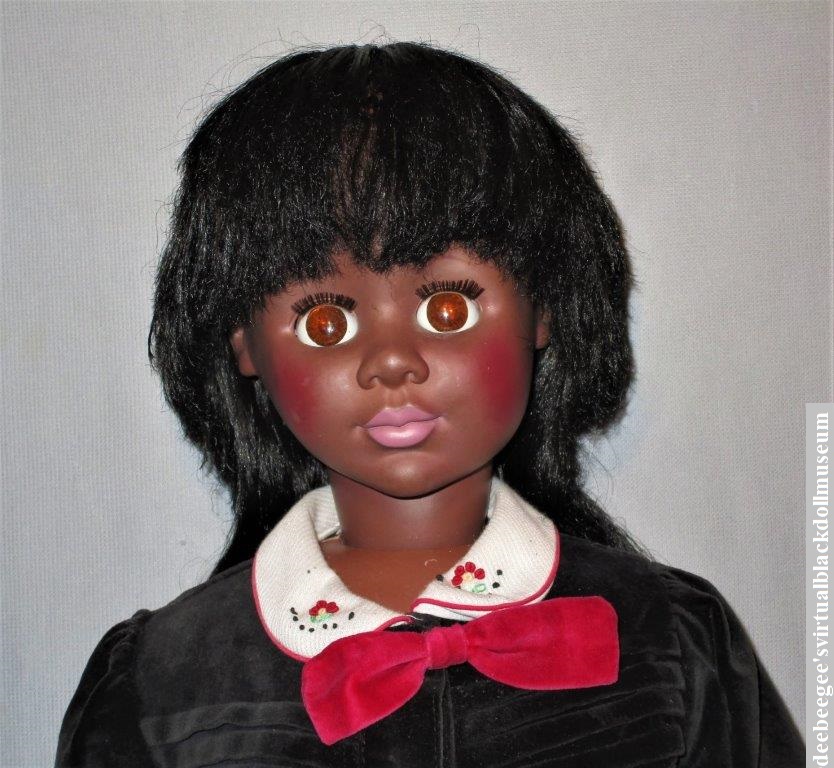 Walking Annette by EEGEE, 1970s, redressed in toddler clothing, socks, and shoes